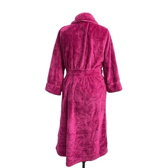 Charter Club Intimates Raspberry Long Robe Cozy Comfy Super Soft Size L - Picture 4 of 10